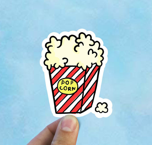 Popcorn Vinyl sticker, Best friend gift, birthday gift, Macbook sticker, laptop sticker