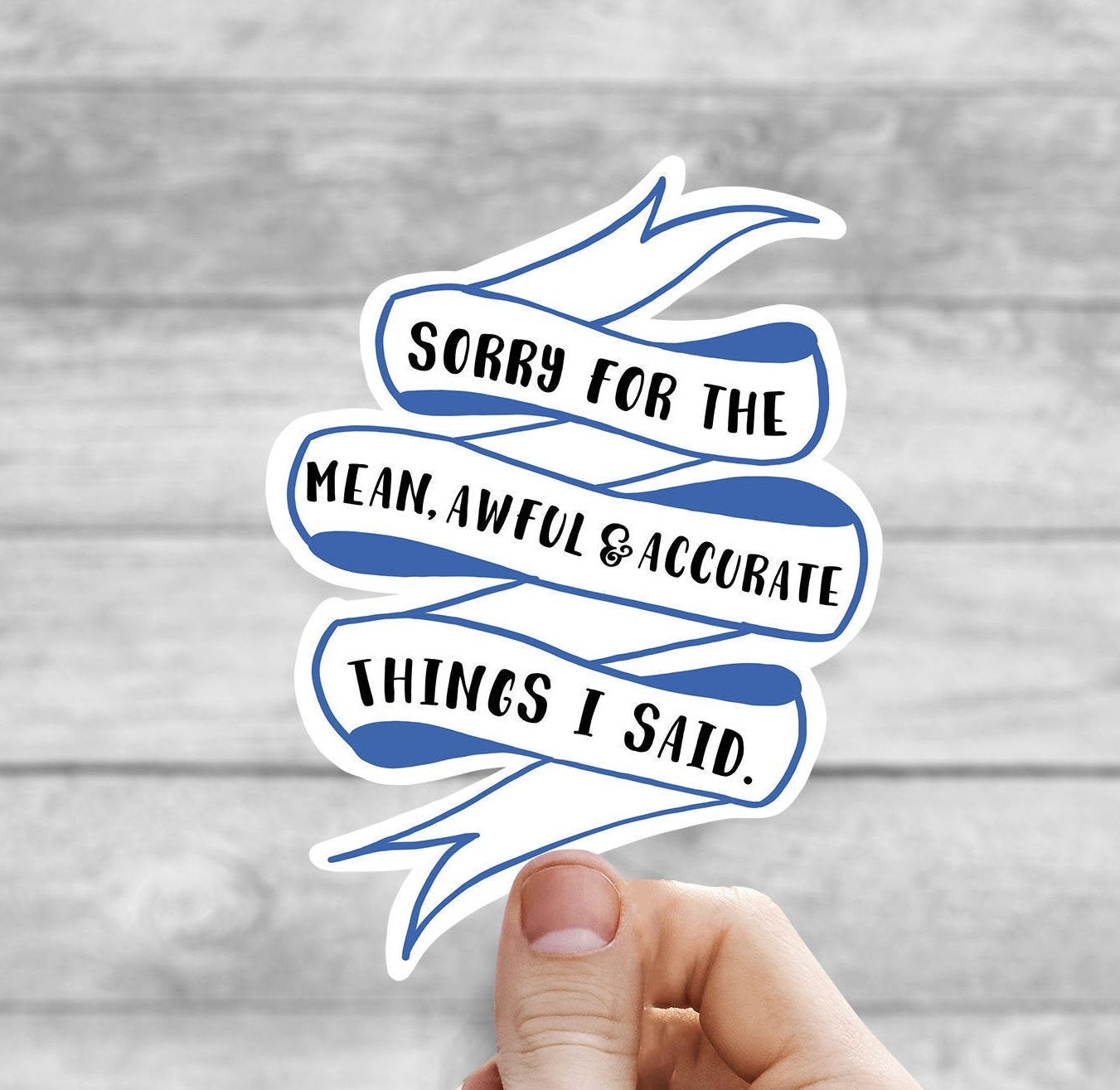 Sorry for the mean awful and accurate things I said vinyl sticker, laptop sticker, best friend gift, sarcastic gift, funny gift