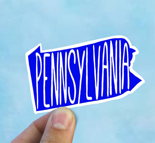 Minimal Pennsylvania state vinyl sticker, custom stickers, Pennsylvania, travel sticker, trendy stickers, Laptop decal, MacBook decal