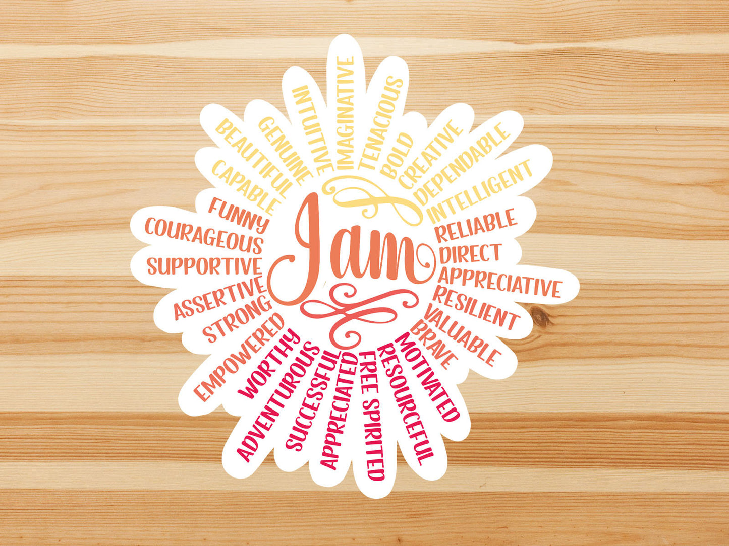 I am sun sticker, trendy sticker, motivational quotes, fun saying sticker, Macbook sticker, laptop sticker