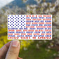 50 states American flag vinyl Sticker, best friend gift, USA, United States, MacBook decal, laptop sticker, waterproof sticker