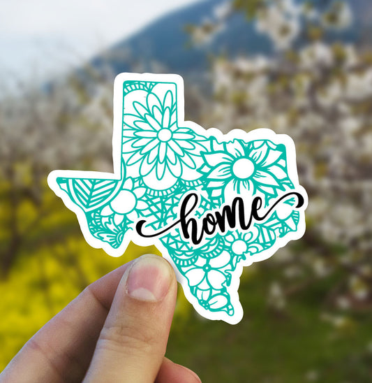 Texas mandala state home  vinyl sticker, waterproof state sticker, travel sticker, Laptop decal, MacBook decal