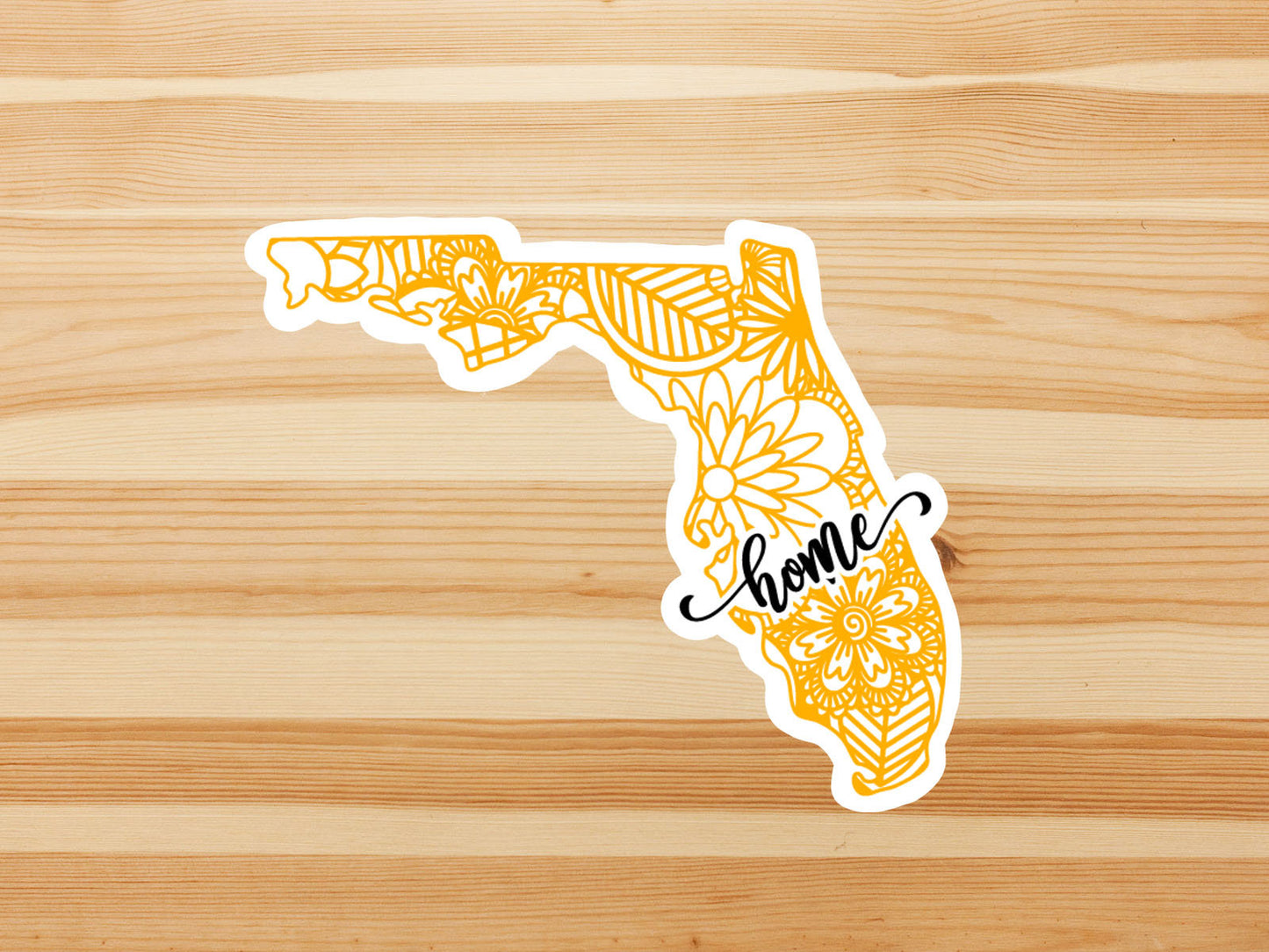 Florida mandala state home  vinyl sticker, waterproof state sticker, travel sticker, Laptop decal, MacBook decal