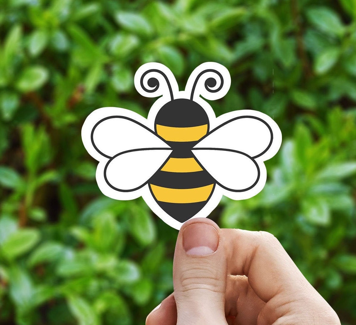 Simple bee sticker, Bee sticker, Bumble bee, laptop stickers, waterproof stickers