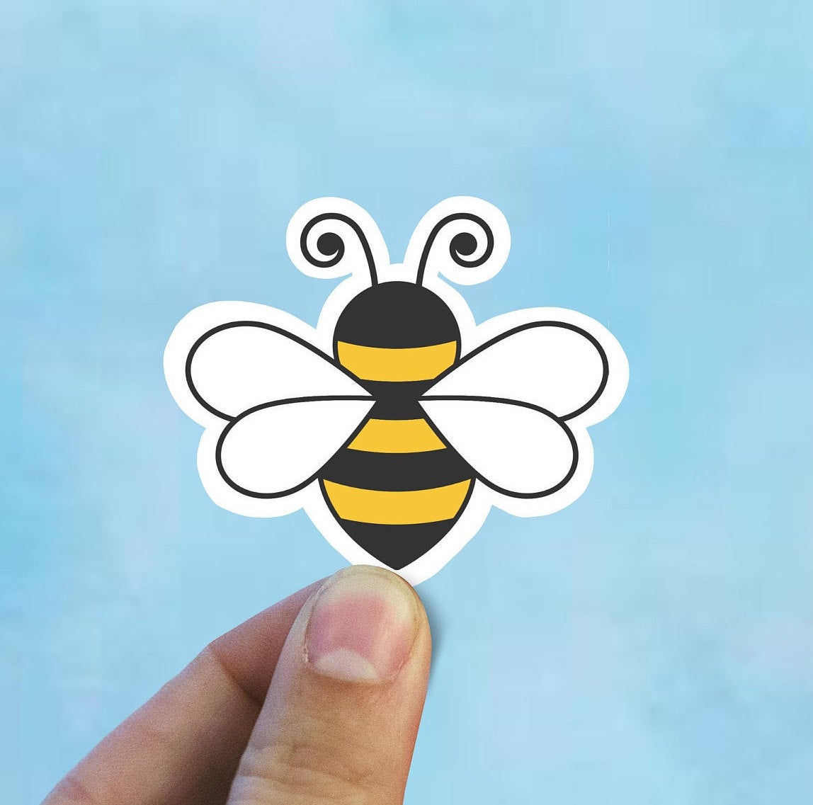 Simple bee sticker, Bee sticker, Bumble bee, laptop stickers, waterproof stickers