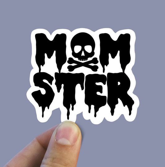 Momster vinyl sticker, laptop sticker, Mom life, Meme sticker, best friend gift, sarcastic gift, funny gift