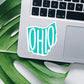 Minimal Ohio state vinyl sticker, custom stickers, Ohio, travel sticker, trendy stickers, Laptop decal, MacBook decal