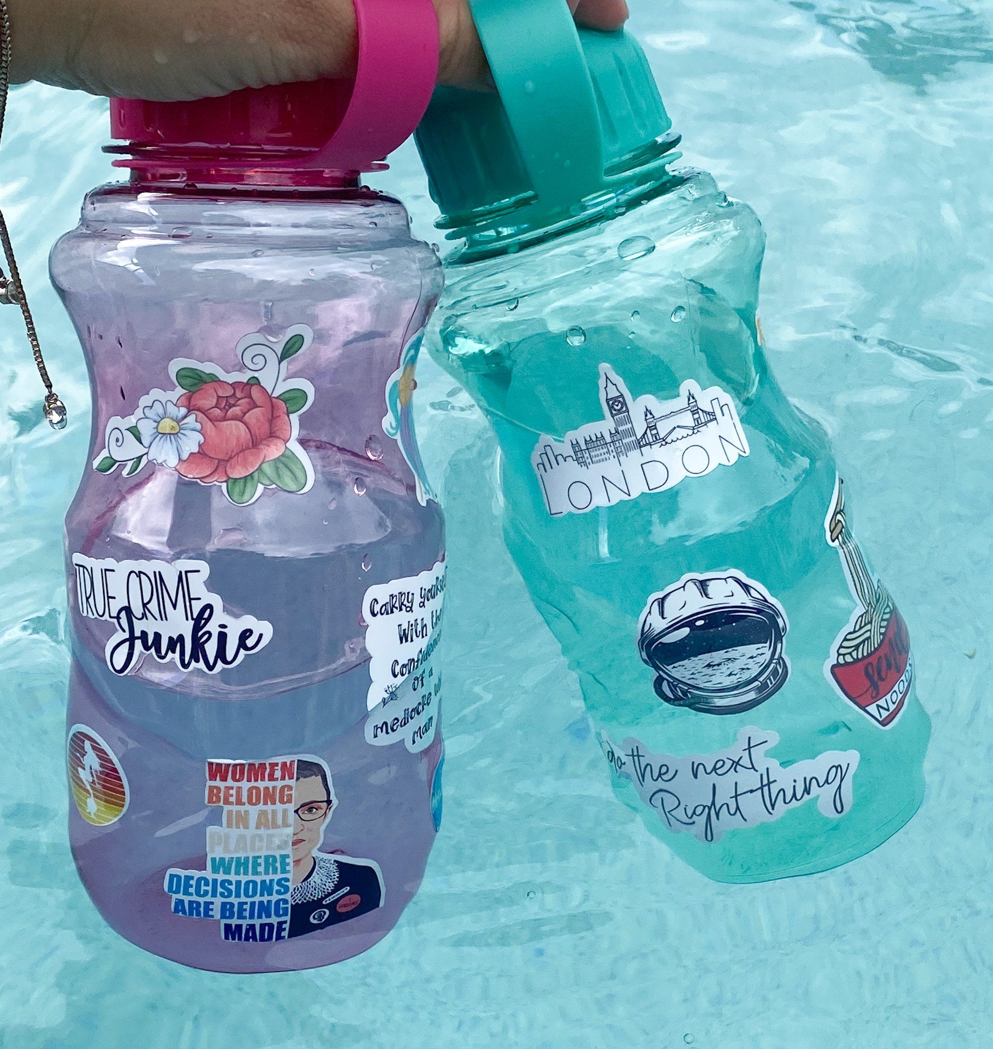 Snarky Feminist Vinyl Stickers, Water Bottle Decals