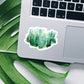 Lush green forest scene vinyl sticker, forest sticker, best friend gift, laptop sticker, Macbook decal, sarcastic gift