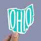 Minimal Ohio state vinyl sticker, custom stickers, Ohio, travel sticker, trendy stickers, Laptop decal, MacBook decal