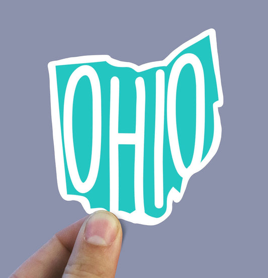 Minimal Ohio state vinyl sticker, custom stickers, Ohio, travel sticker, trendy stickers, Laptop decal, MacBook decal