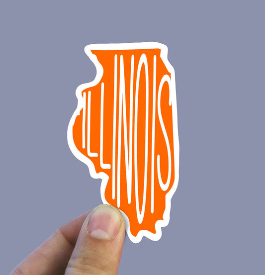 Minimal Illinois state vinyl sticker, custom stickers, Illinois, travel sticker, trendy stickers, Laptop decal, MacBook decal