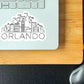 Orlando skyline vinyl sticker, travel stickers, Florida, Best friend gift, birthday gift, Macbook sticker, laptop sticker