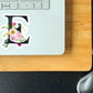 Spring flower letter E vinyl sticker, monogram, best friend gift, Laptop decal, MacBook decal