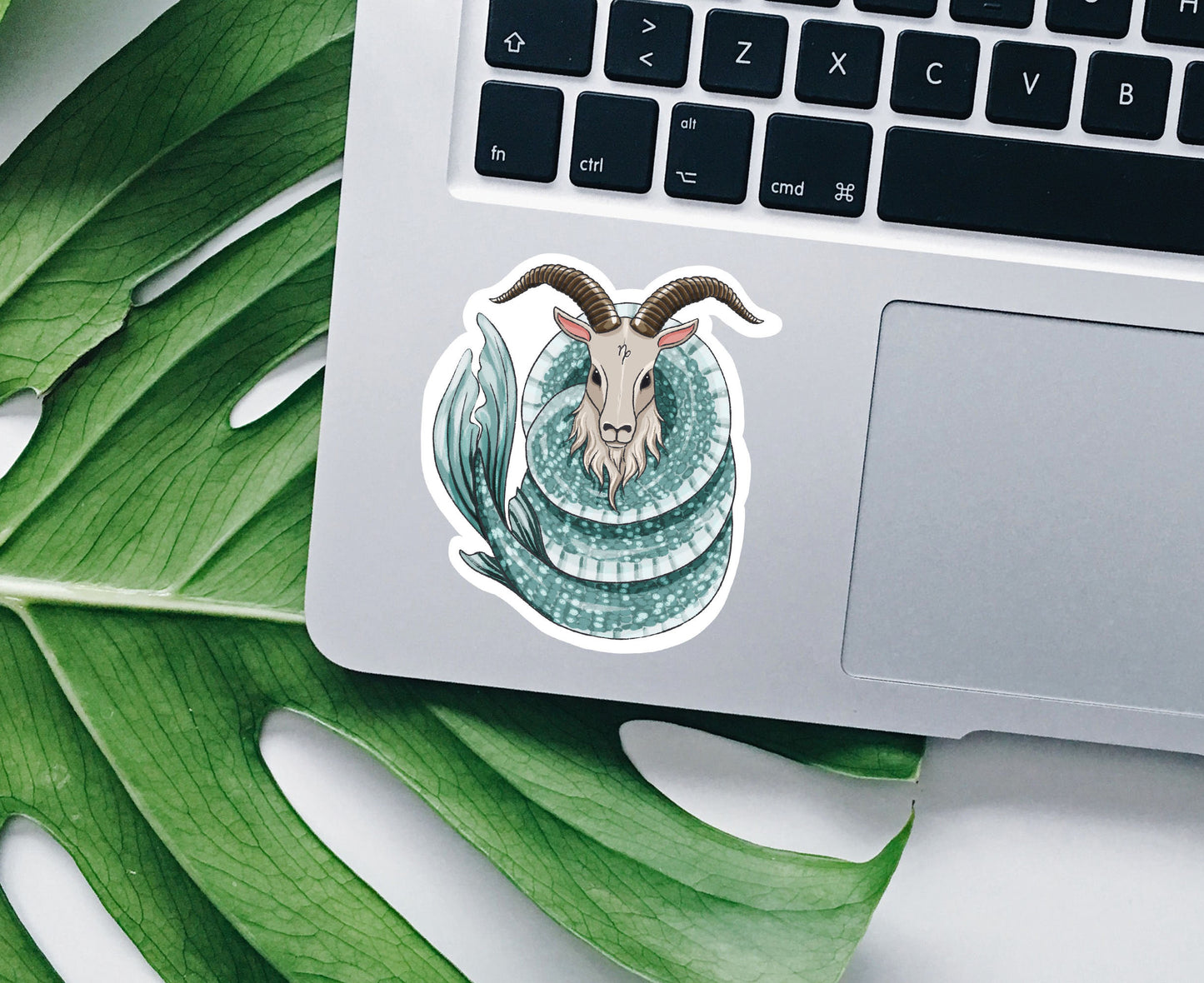 Celestial Capricorn sticker, Capricorn zodiac sticker, astrology sticker, zodiac sticker, star signs, Macbook sticker, laptop decal