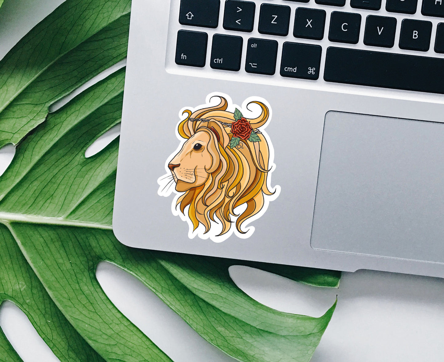 Celestial Leo sticker, Leo zodiac sticker, astrology sticker, zodiac sticker, star signs, Macbook sticker, laptop decal