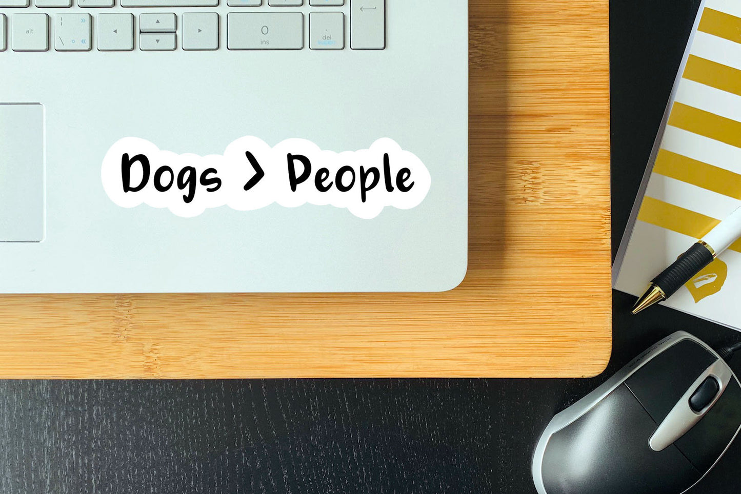 Dogs greater than people vinyl sticker, laptop stickers, trendy stickers, gifts for mom, motivational quotes