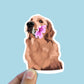 Portrait of a Golden Retriever vinyl Sticker, Dog mom,  yeti decal, water bottle stickers, MacBook decal, laptop sticker, waterproof sticker