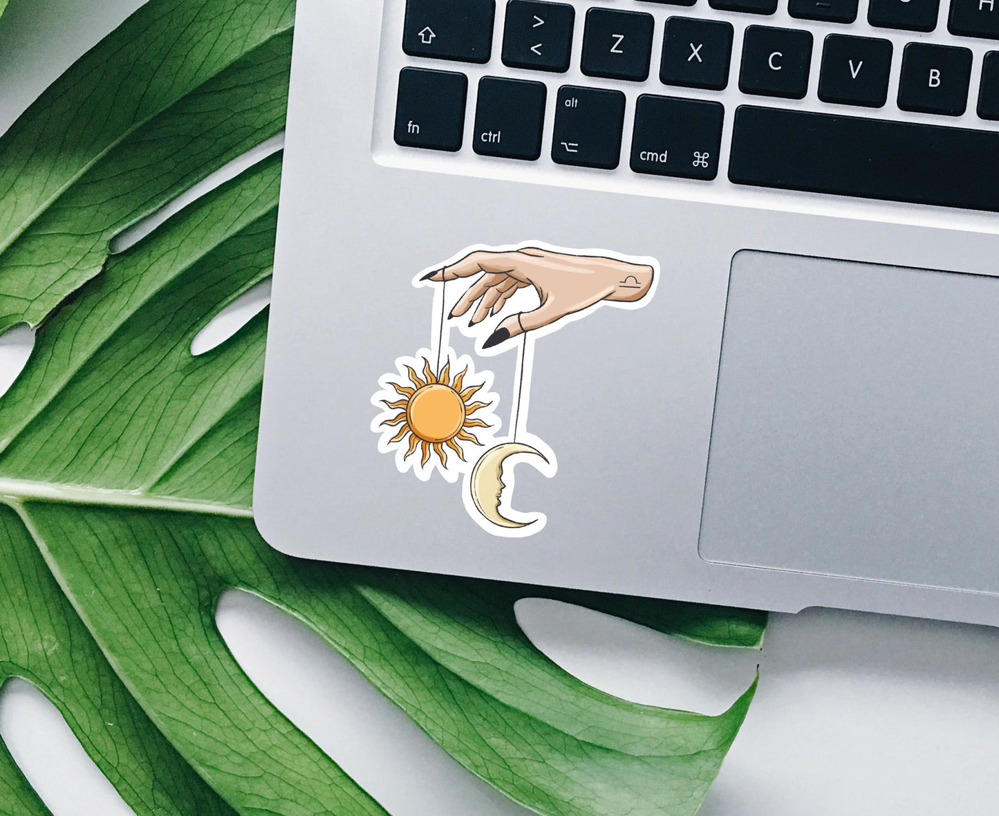 Celestial Libra sticker, Libra zodiac sticker, astrology sticker, zodiac sticker, star signs, Macbook sticker, laptop decal