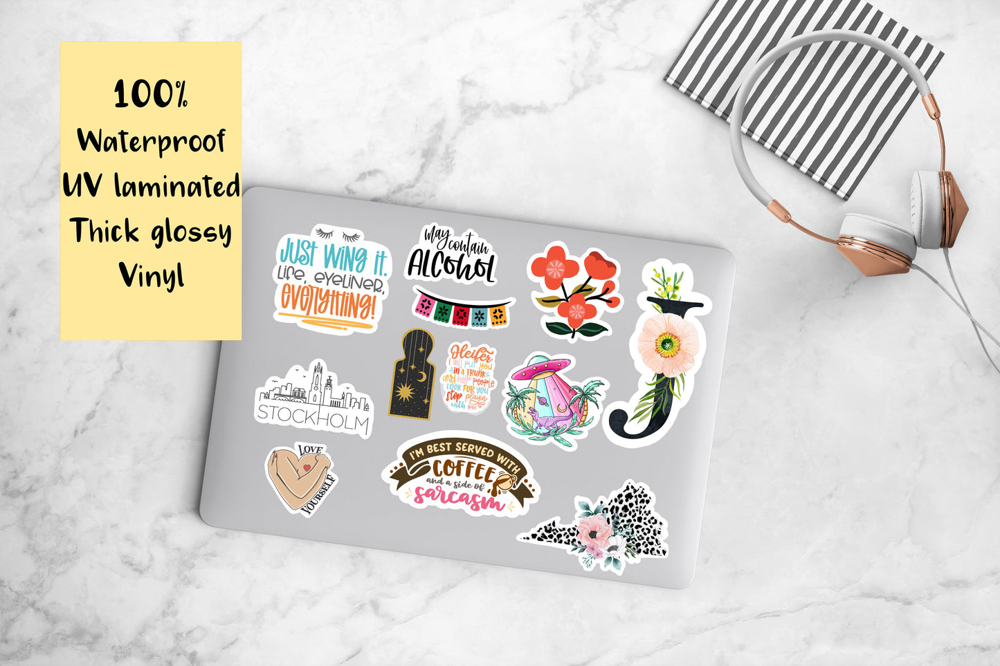 Kitty bookshelf vinyl sticker, Book quotes, best friend gift, laptop stickers, stickers for hydroflask