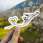 Heart travel vinyl Sticker, , best friend gift, funny stickers,  , laptop sticker, waterproof sticker