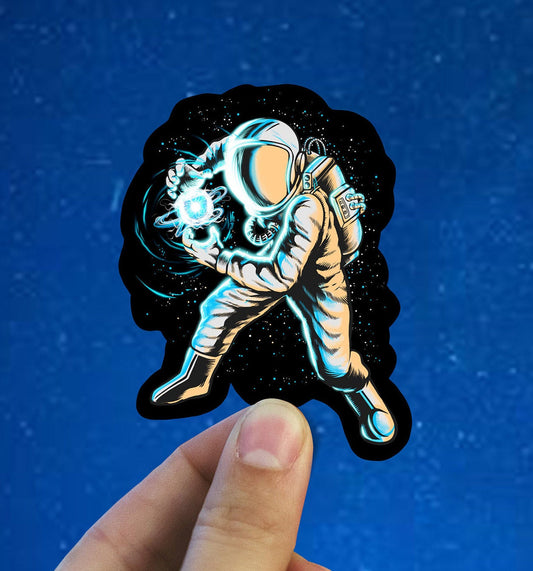 Space gatherer sticker, astronaut sticker, space decal, Macbook sticker, laptop sticker, waterproof sticker