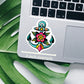 Old school flower anchor vinyl sticker, Best friend gift, fine art, birthday gift, Macbook sticker, laptop sticker