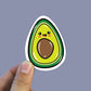 Cute smiling avocado vinyl sticker, cute stickers, laptop stickers, waterproof sticker