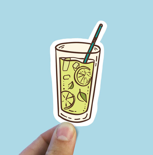 Mint limeade vinyl sticker, best friend gift, cocktails, Macbook sticker, laptop sticker, waterproof sticker