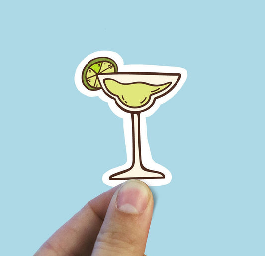 Lime cocktail vinyl sticker, best friend gift, cocktails, Macbook sticker, laptop sticker, waterproof sticker