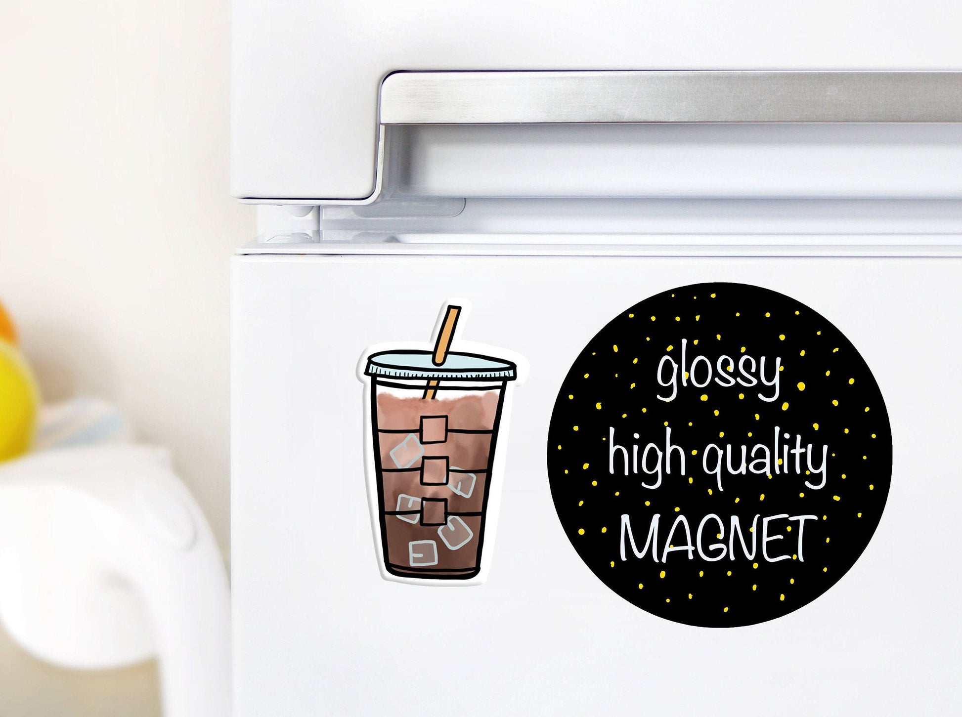 Iced coffee magnet, coffee gifts, magnets fridge, Mother's Day gifts, –  Jenny V Stickers
