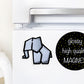 Origami elephant magnet, elephant gifts, magnets fridge, Mother’s Day gifts, magnetic