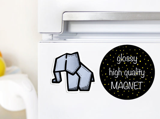 Origami elephant magnet, elephant gifts, magnets fridge, Mother’s Day gifts, magnetic