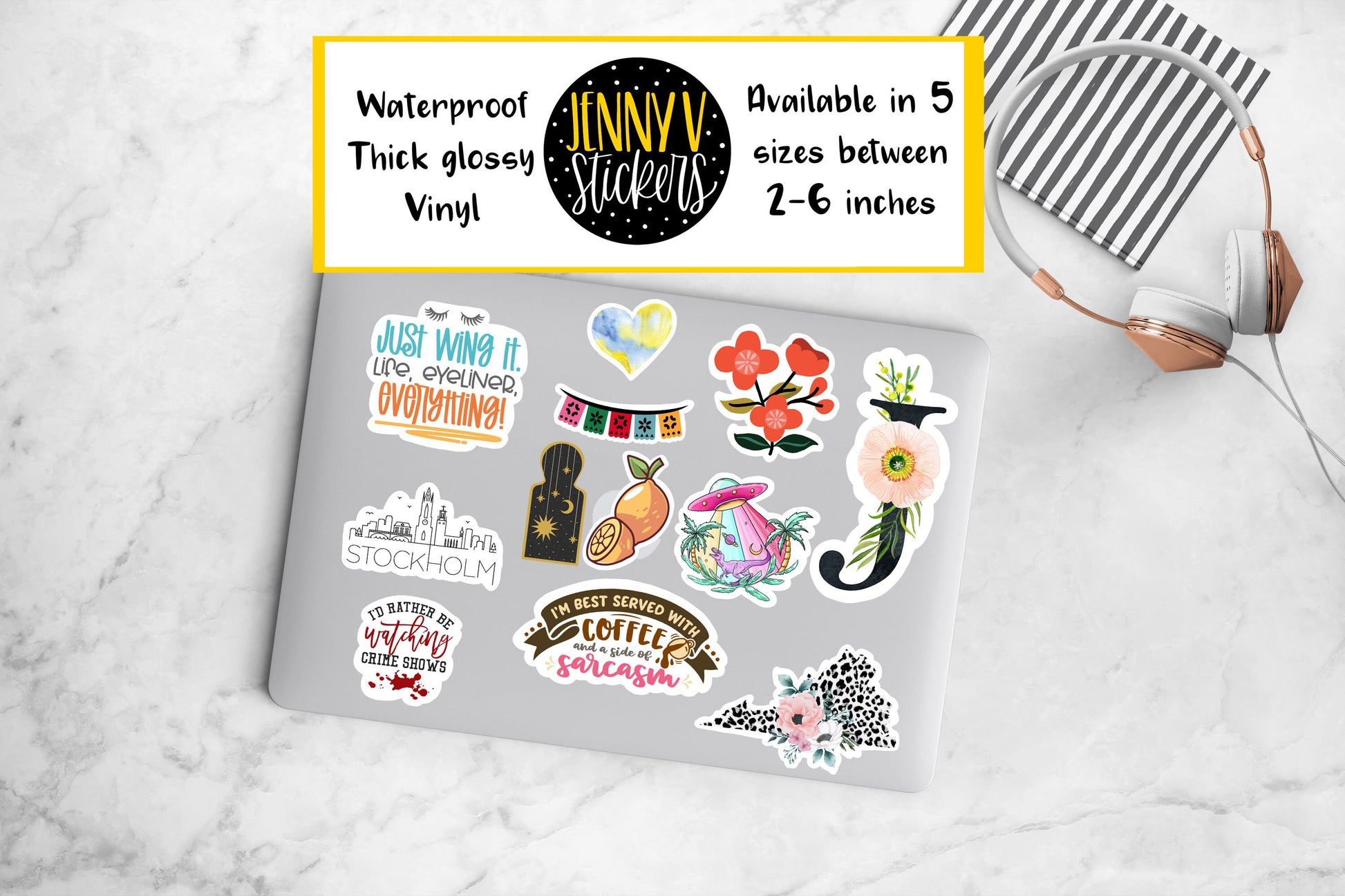 Flower and book vinyl sticker, book sticker, flower From books sticker, , laptop sticker, waterproof flower sticker