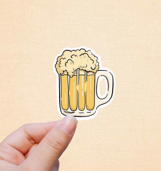 Beer mug sticker vinyl sticker, funny sticker, gift, laptop sticker, personalized gifts