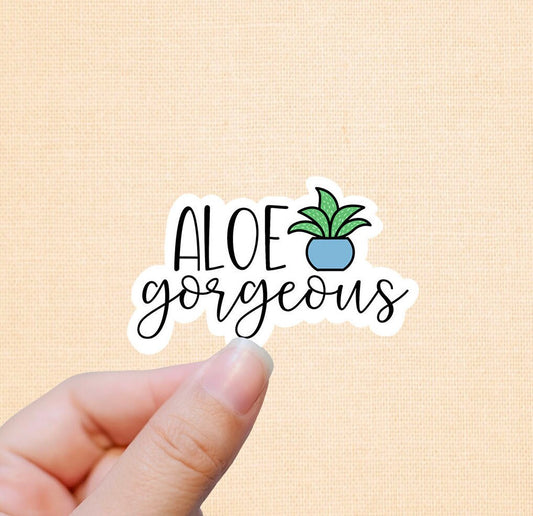 Aloe gorgeous vinyl sticker, garden sticker, laptop stickers, waterproof flower sticker