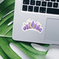 Crystal tiara vinyl sticker, crown stickers, crystal stickers,  sleeping moon, trendy stickers, vinyl stickers