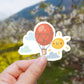 Sunny hot air balloon sticker, camping stickers, mountain stickers, , laptop sticker, waterproof vinyl