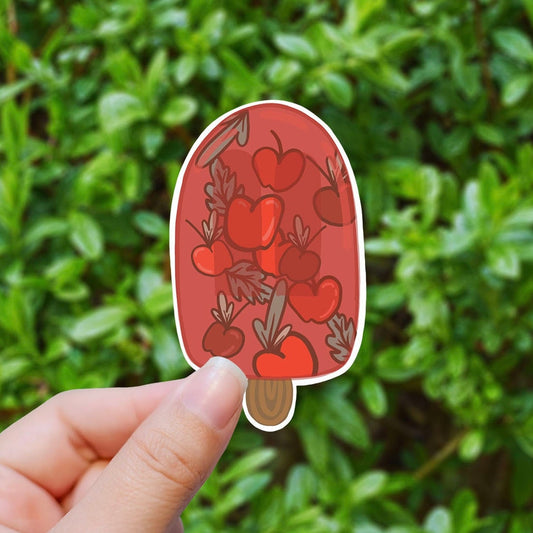 Cherry Ice cream pop vinyl sticker, Ice cream  stickers, summer stickers, laptop stickers, waterproof sticker