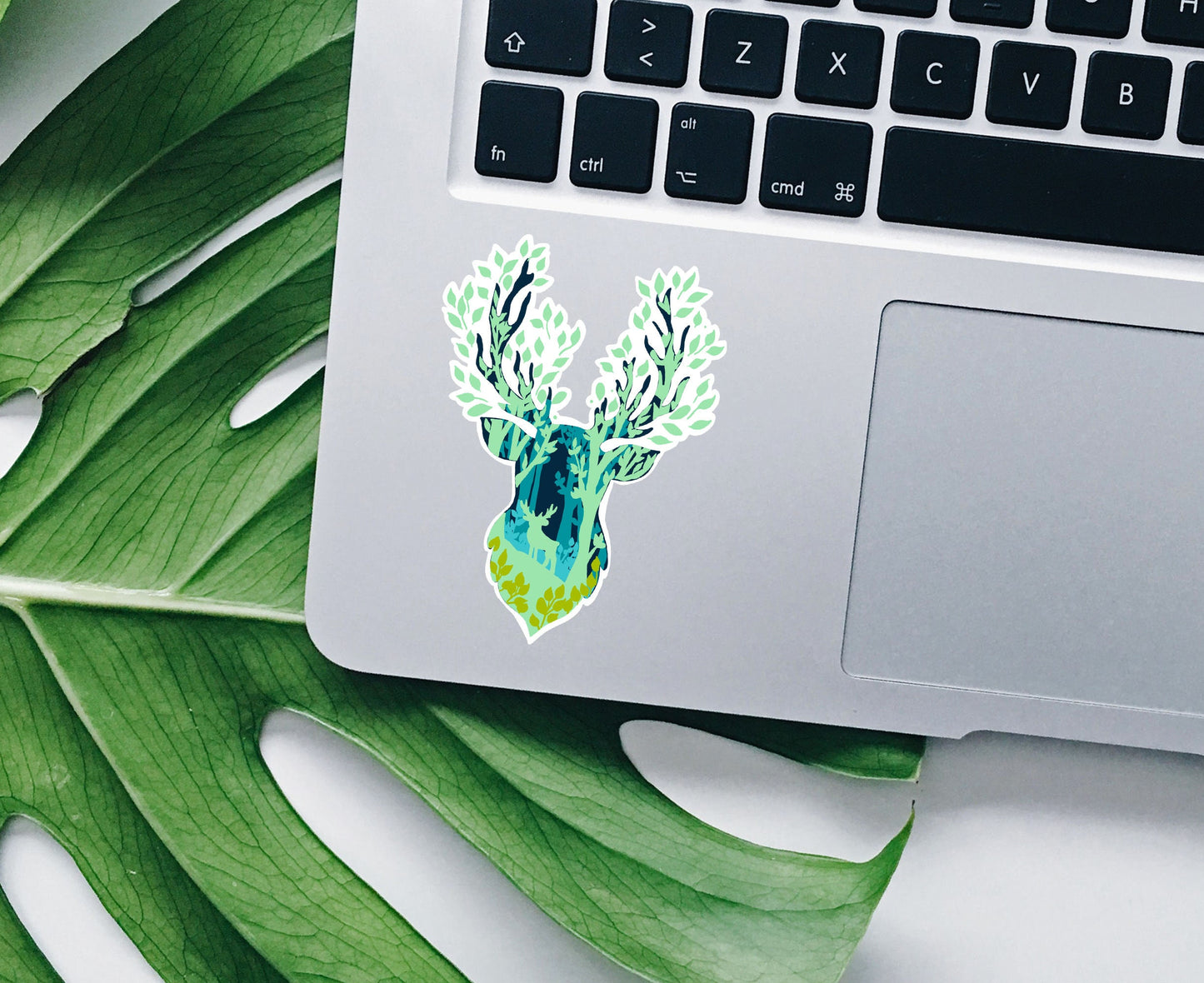 Deer in the woods vinyl sticker, deer sticker, best friend gift, laptop sticker, , sarcastic gift