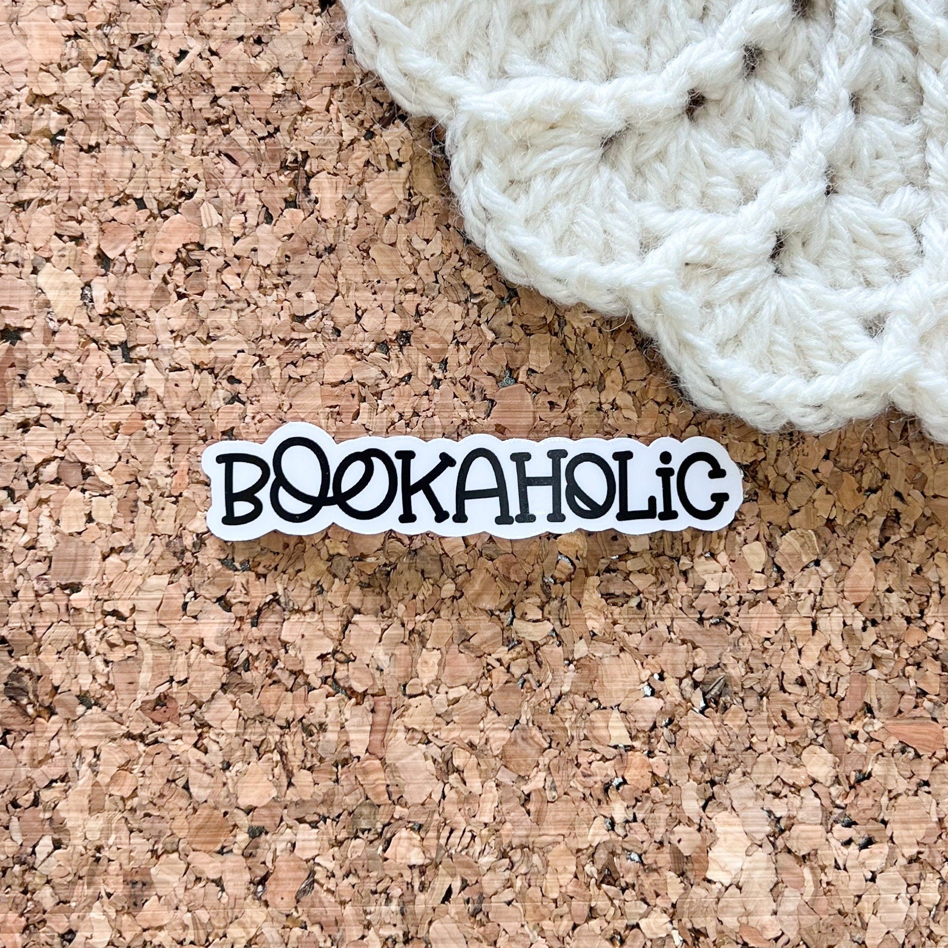 Bookaholic vinyl sticker, book lover gift, best friend gift, book decals,