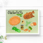 Chicken Pot Pie art print, kitchen wall art, chicken art print, chicken print, gift for chef