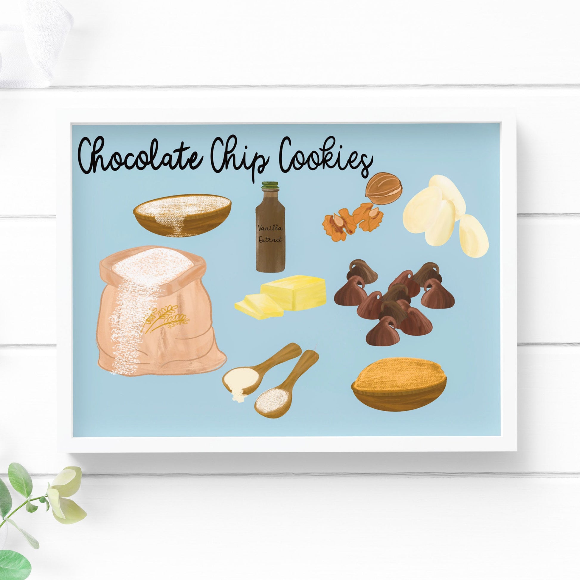 Chocolate Chip Cookie art print, kitchen wall art, cookie art print, chicken print, gift for chef