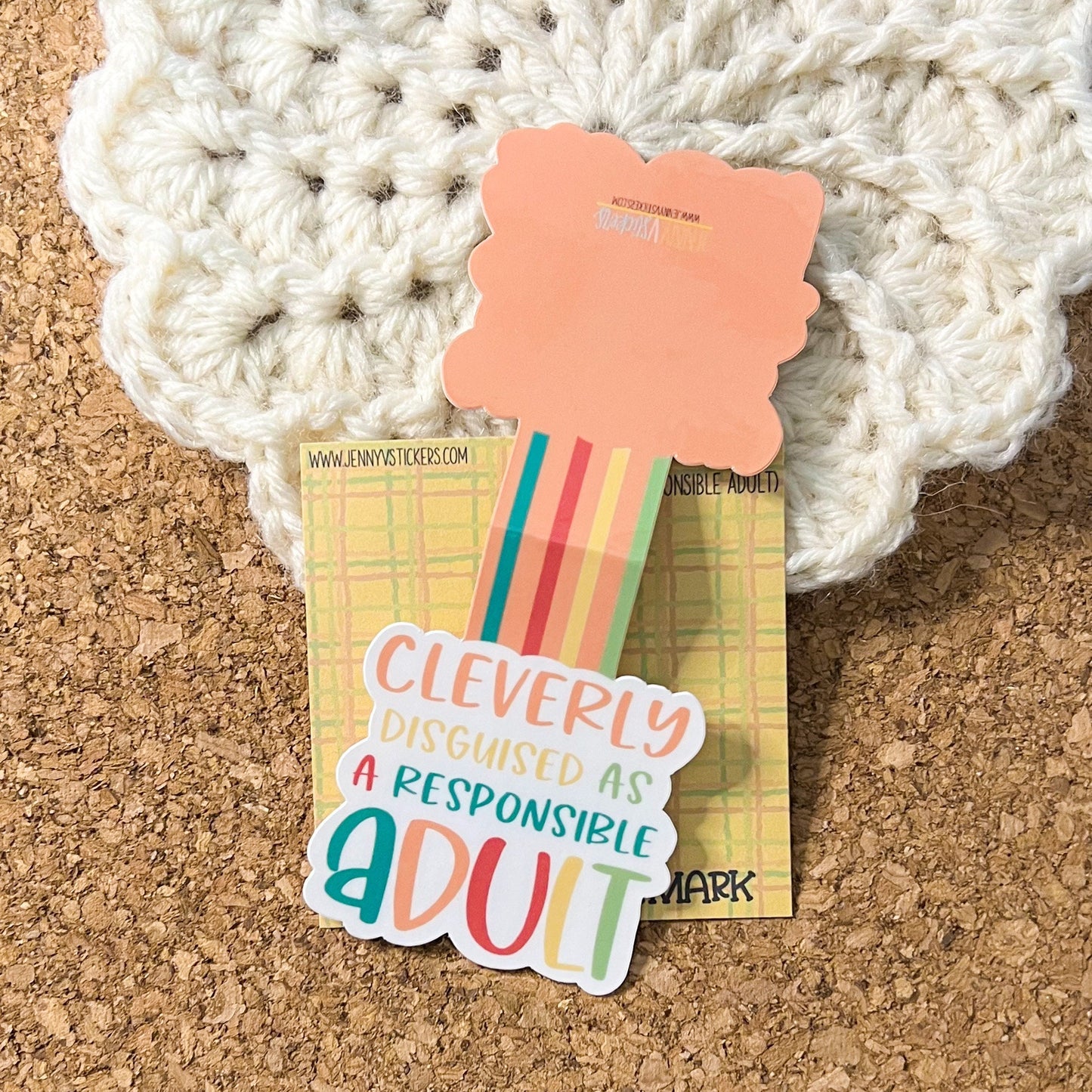 Cleverly disguised as a responsible adult magnetic bookmark, reading accessory, funny bookmark, book gift