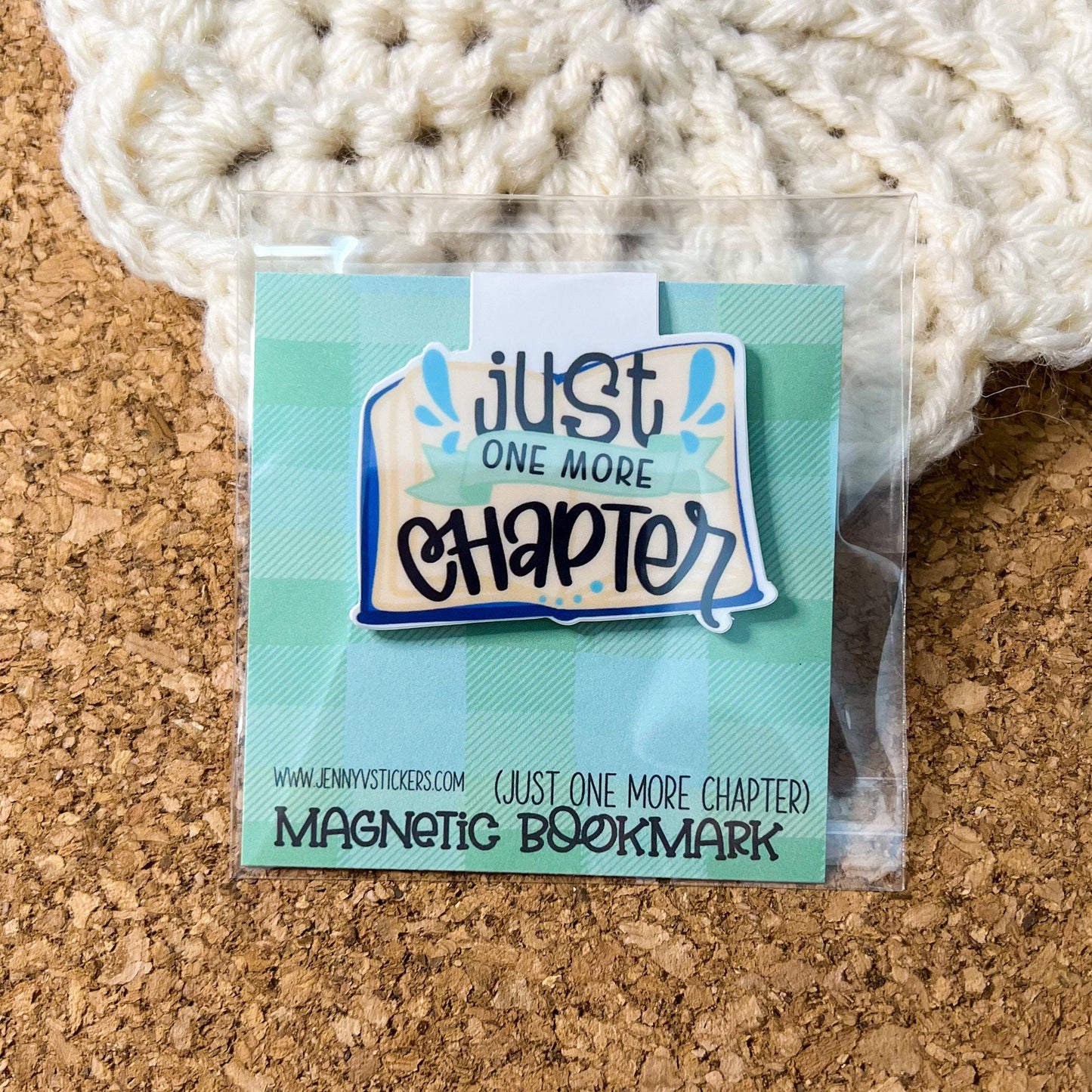 Just one more chapter magnetic bookmark, reading accessory, unique bookmark, cute bookmark, book gift