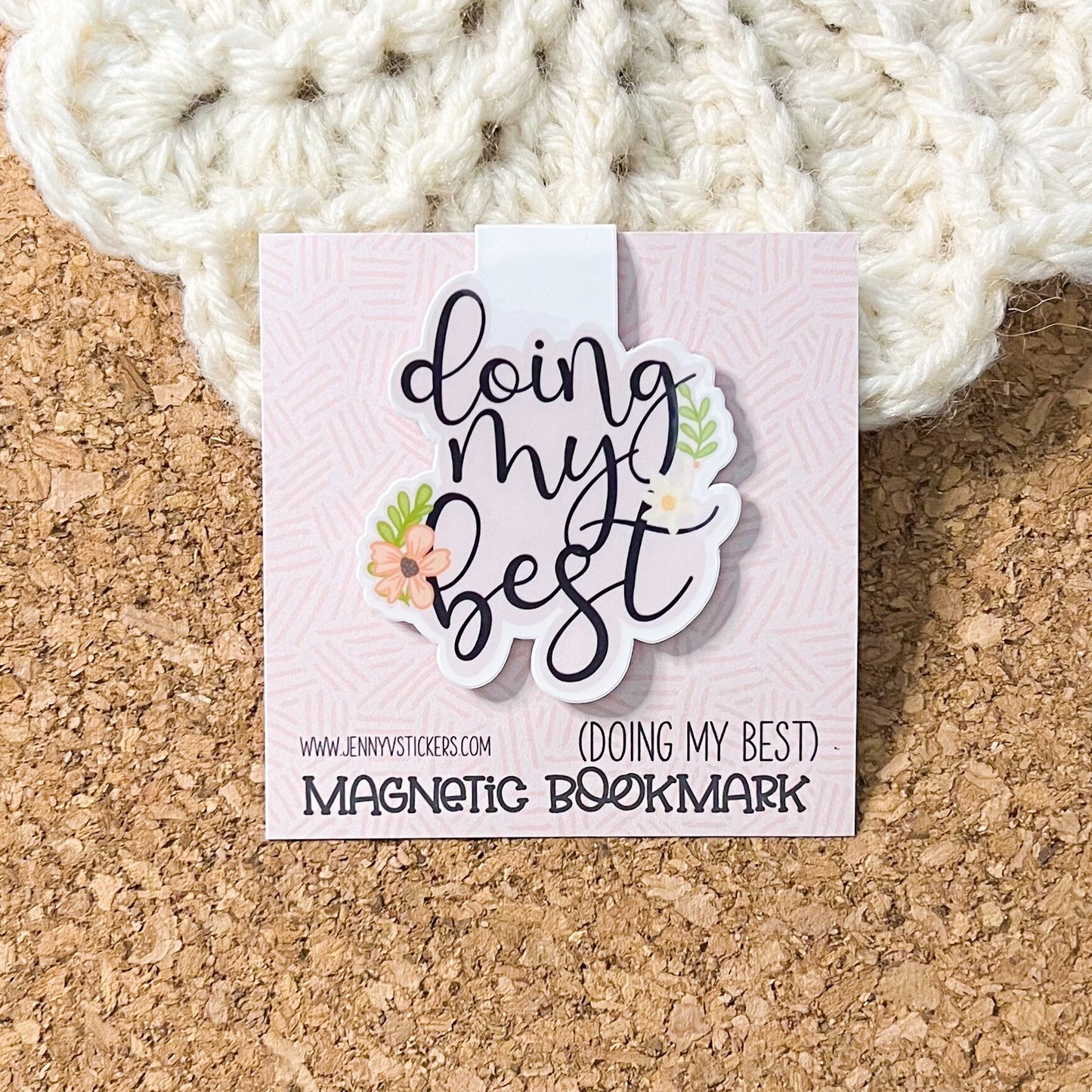 Doing my best magnetic bookmark, reading accessory, cute bookmark, book gift