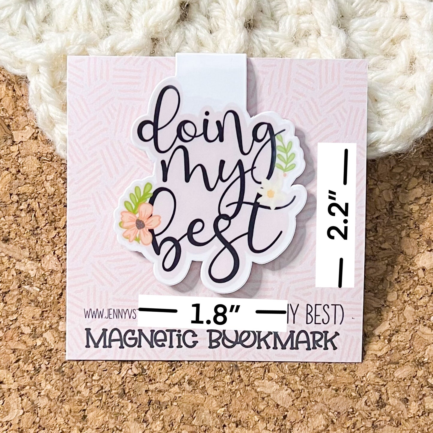 Doing my best magnetic bookmark, reading accessory, cute bookmark, book gift