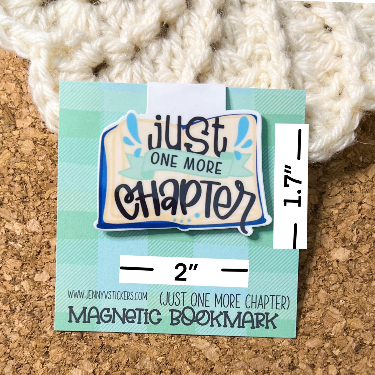 Just one more chapter magnetic bookmark, reading accessory, unique bookmark, cute bookmark, book gift