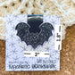 Bat floral black magnetic bookmark, reading accessory, cute bookmark, book gift