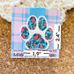 Watermelon paw print magnetic bookmark, reversible bookmark, reading accessory, cute bookmark, book gift